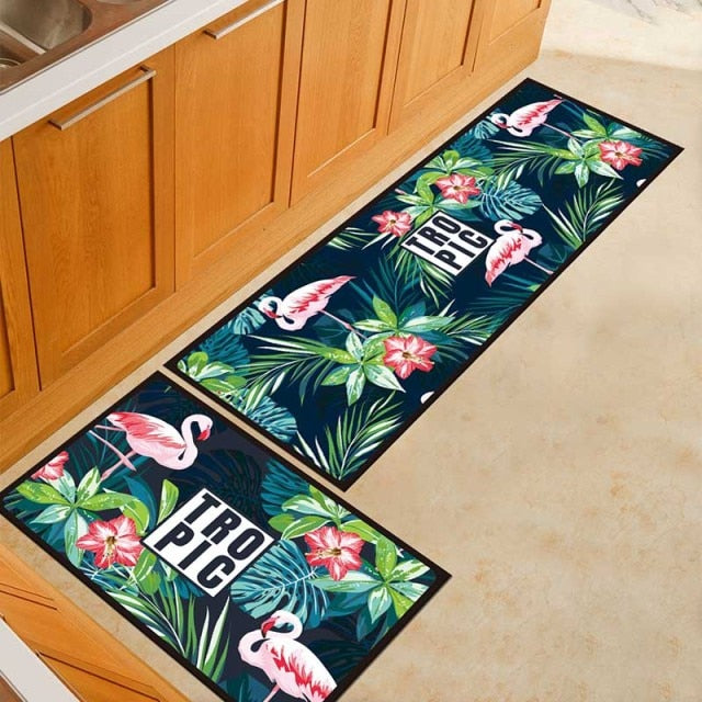 Hallway Geometric Bath & Kitchen Mat
