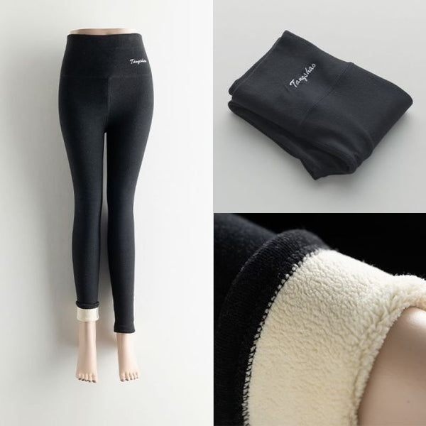 Thick Fleece High Waist Letters Legging