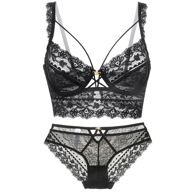 Top Classic Bandage Lingerie Push Up Brassiere Lace Bra
