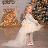 Puffy Sequin Mesh Ball Gown Kids