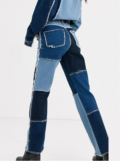 Cowboy Striped Patchwork Casual Hip Hop Pants