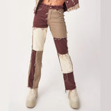 Cowboy Striped Patchwork Casual Hip Hop Pants
