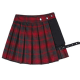 High Waist Patchwork Mini Skirt Fashion Streetwear