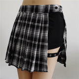 High Waist Patchwork Mini Skirt Fashion Streetwear