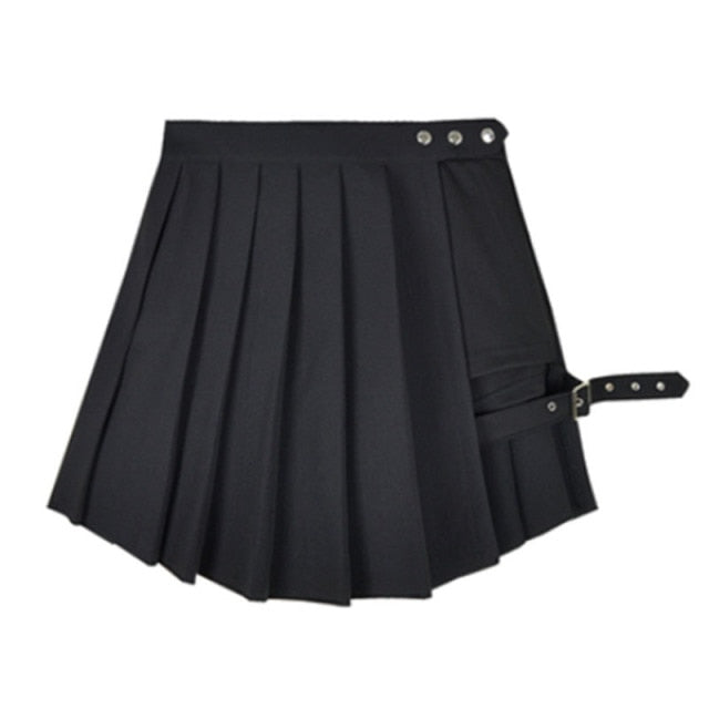 High Waist Patchwork Mini Skirt Fashion Streetwear