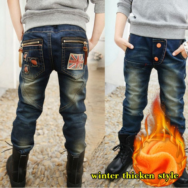 Children Boys Jeans Denim Casual Pencil Jeans