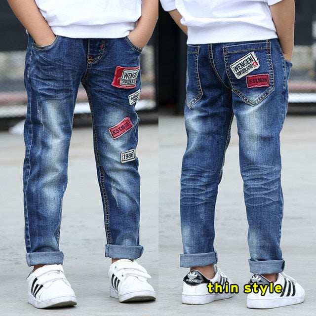Children Boys Jeans Denim Casual Pencil Jeans