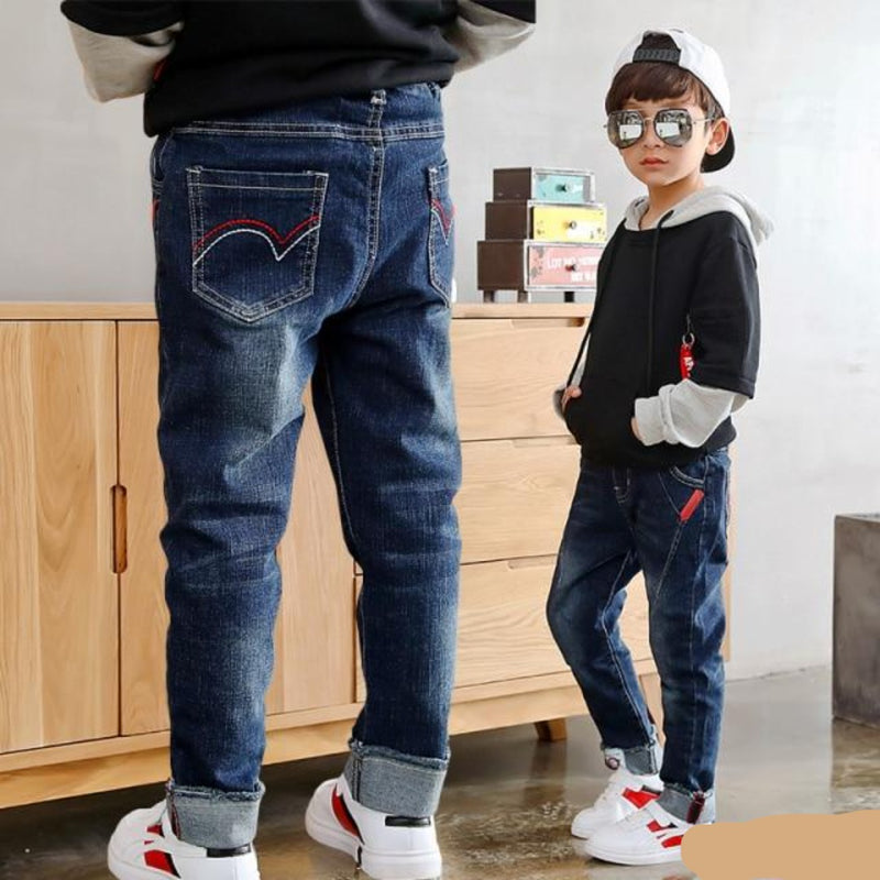 Children Boys Jeans Denim Casual Pencil Jeans