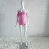 Maternity Bodysuits For Photo Shoot Slip Strap Pregnancy Photography Lace Bodysuits Maternity Photography Fitting Jumpsuits
