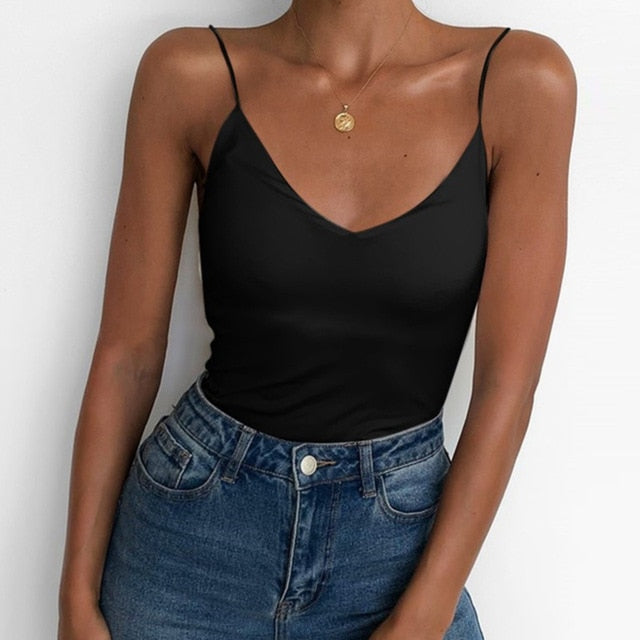 Thin Wild Solid Camis Vest Women Tank Tops