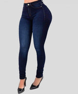 Womens Stretchy High Waisted Jeans Stretch Legging