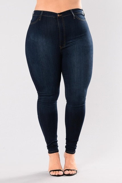 Plus Size Stretch Jeans Casual Pencil Pants