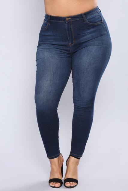Plus Size Stretch Jeans Casual Pencil Pants