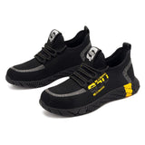 LIN KING Big Size Mens Work Boots Safety Steel Toe Shoes Anti Smashing Puncture Proof Working Sneakers Anti Slip Man Ankle Botas
