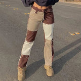 Cowboy Striped Patchwork Casual Hip Hop Pants