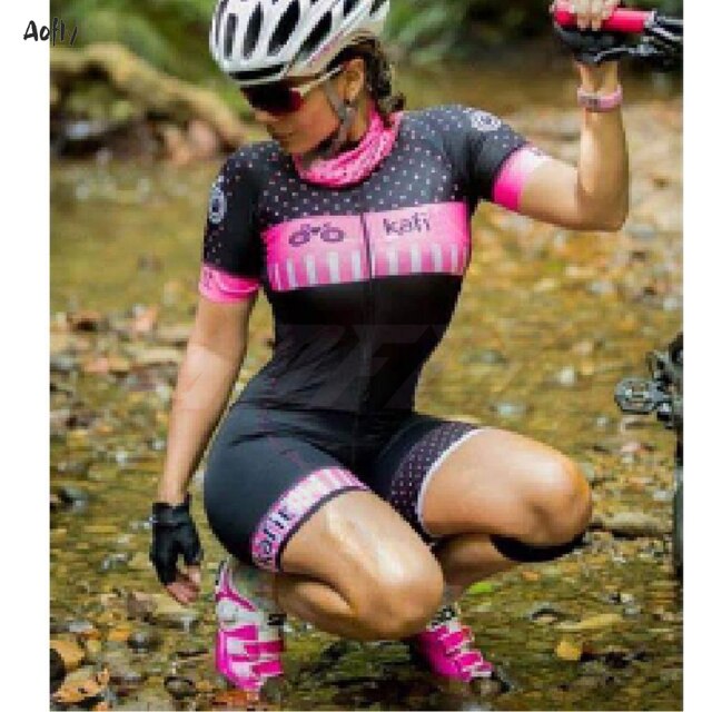 Kafitt Women's Cycling Jumpsuit Triathlon Monkey Lycra Sports Cycling Clothing Lady Ciclismo Biker Shorts Set Wholesale Clothing