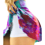 Women's Printed Running Fitness Fake Two Piece Trouser Skirt Shorts Short Sport Deportivo Mujer Шорты Женские New