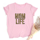 Mom Life Leopard Print T-shirts