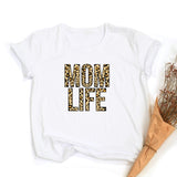 Mom Life Leopard Print T-shirts