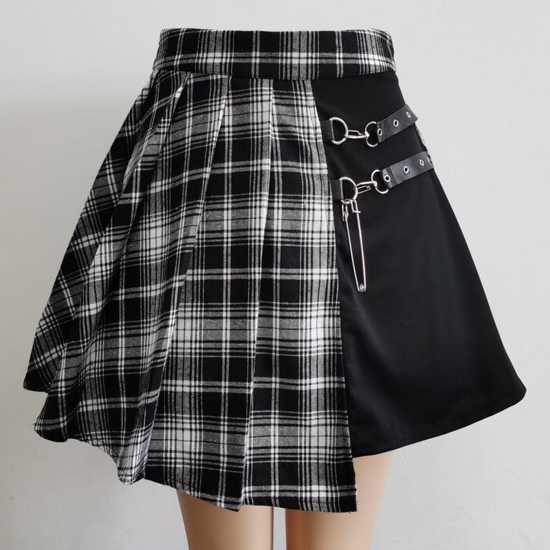 Plaid Mini High Waist Chic Skirt Casual Ladies