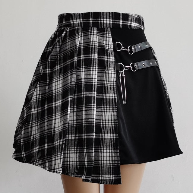 Plaid Mini High Waist Chic Skirt Casual Ladies