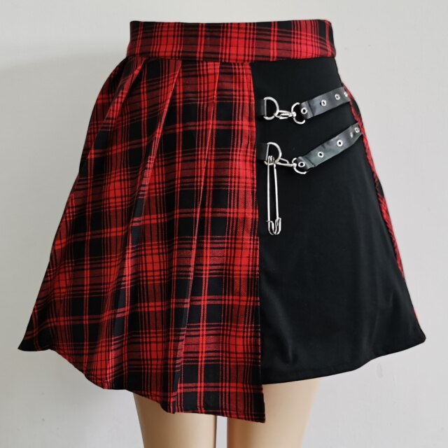 Plaid Mini High Waist Chic Skirt Casual Ladies