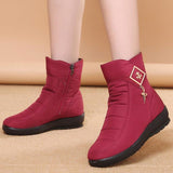 Winter shoes women boots 2021 solid zipper snow boots women shoes warm plush wedges shoes woman ankle boots female botas mujer