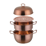 3 layers Stainless Steel Cookware Steamer Pot