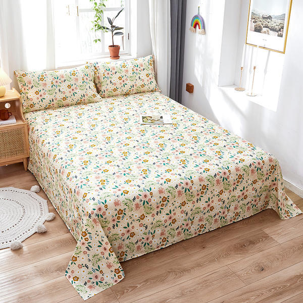 100%Cotton Bed Sheet Single Size Kids Bed Linen Pure Cotton