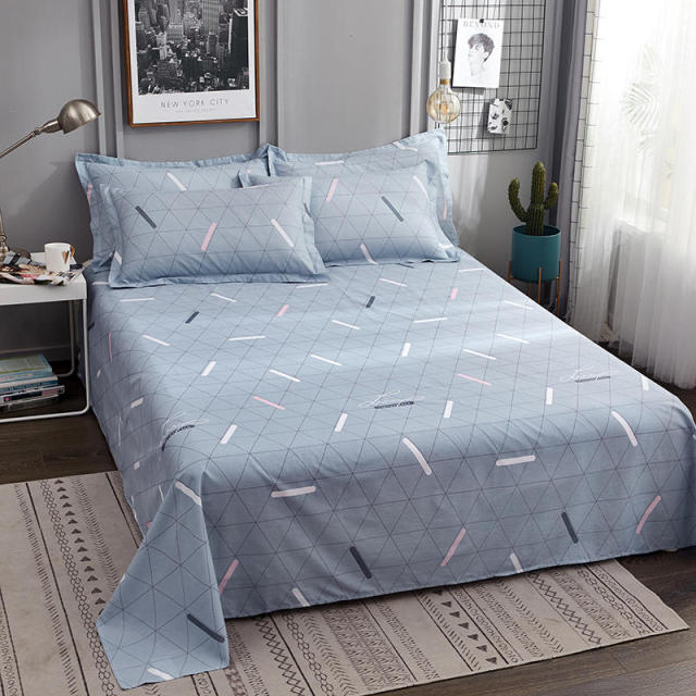 100%Cotton Bed Sheet Single Size Kids Bed Linen Pure Cotton