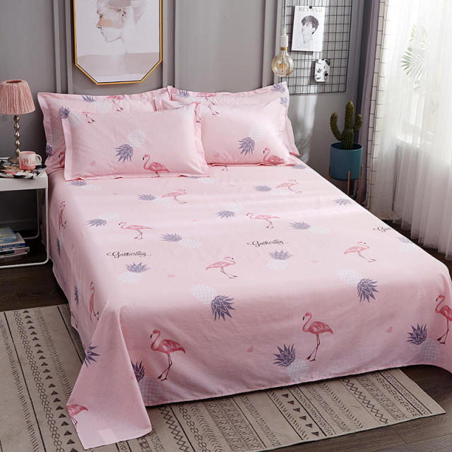 100%Cotton Bed Sheet Single Size Kids Bed Linen Pure Cotton