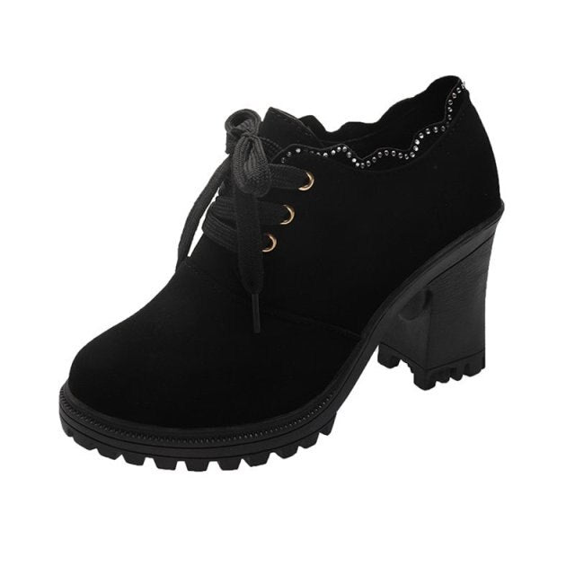 Women Ankle Boots Autumn Winter Buckle Zip
