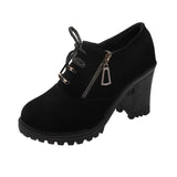 Women Ankle Boots Autumn Winter Buckle Zip
