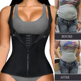 Waist Trainer Corset Zipper Vest Body Shaper Cincher Tank Top
