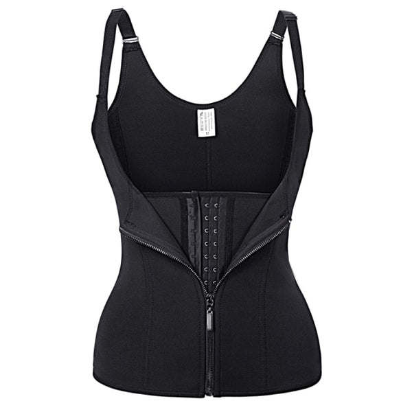 Waist Trainer Corset Zipper Vest Body Shaper Cincher Tank Top