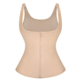 Waist Trainer Corset Zipper Vest Body Shaper Cincher Tank Top