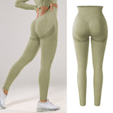 High Waisted Seamless Stretchy Long Scrunch Bums Leggins