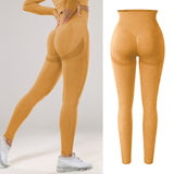 High Waisted Seamless Stretchy Long Scrunch Bums Leggins
