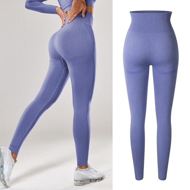 High Waisted Seamless Stretchy Long Scrunch Bums Leggins