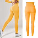 High Waisted Seamless Stretchy Long Scrunch Bums Leggins