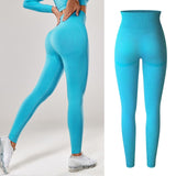 High Waisted Seamless Stretchy Long Scrunch Bums Leggins
