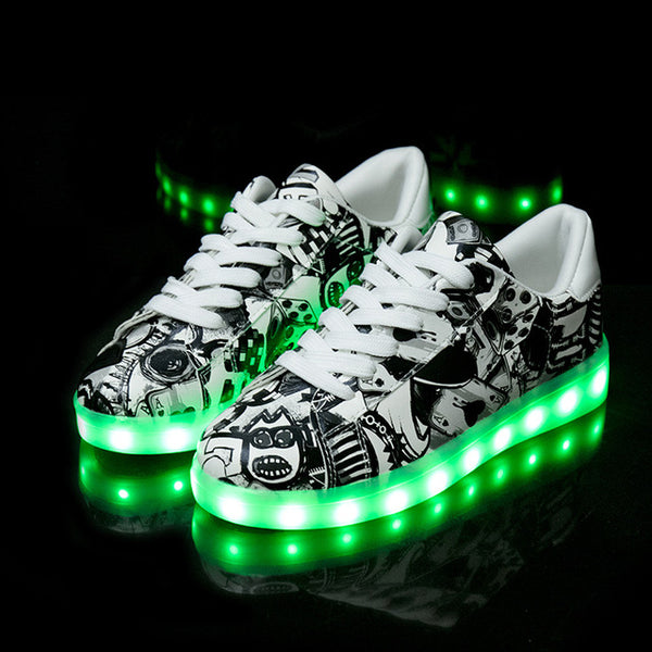 USB Charger Glowing Led Slippers Luminous Sneakers
