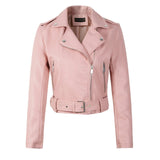 2021 New Women Autumn Winter Faux Soft Leather Jackets