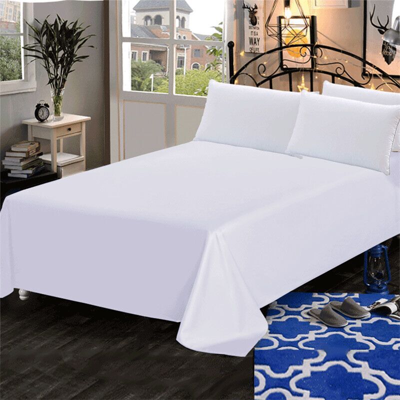 LAGMTA 1pc thick 100% cotton flat sheet solid color high quality bed sheet