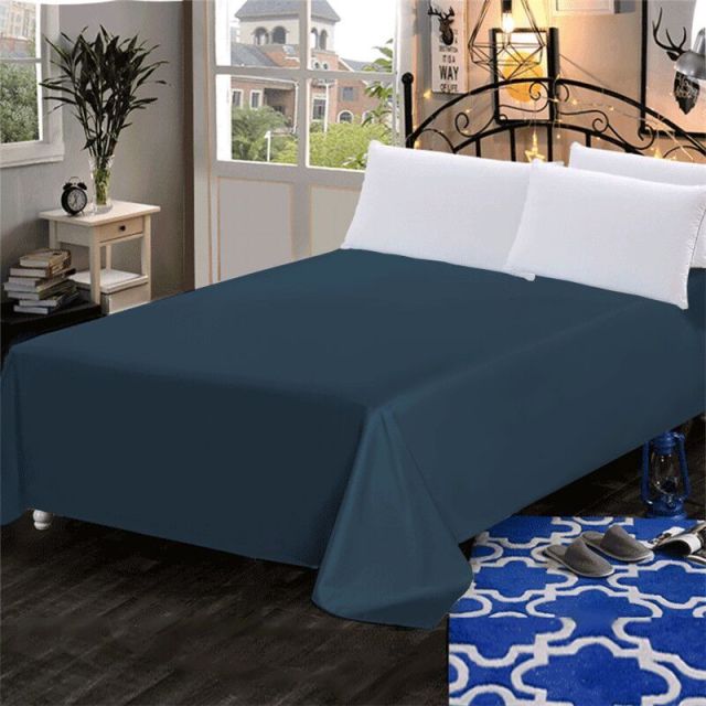 LAGMTA 1pc thick 100% cotton flat sheet solid color high quality bed sheet