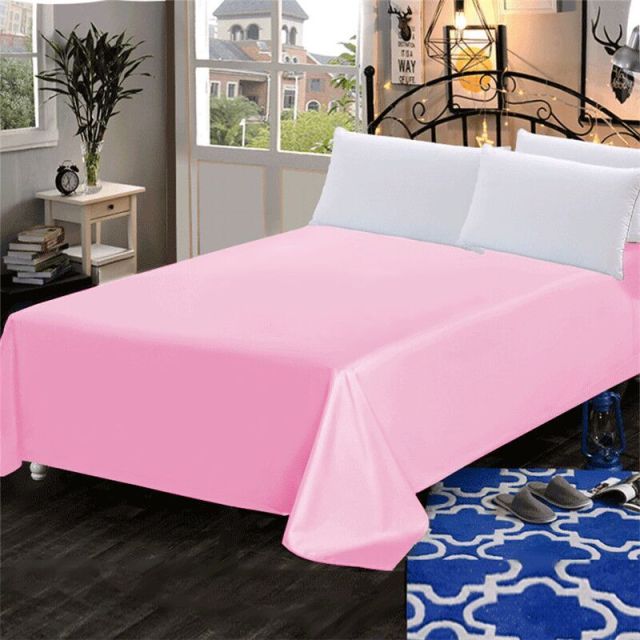 LAGMTA 1pc thick 100% cotton flat sheet solid color high quality bed sheet