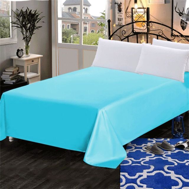 LAGMTA 1pc thick 100% cotton flat sheet solid color high quality bed sheet