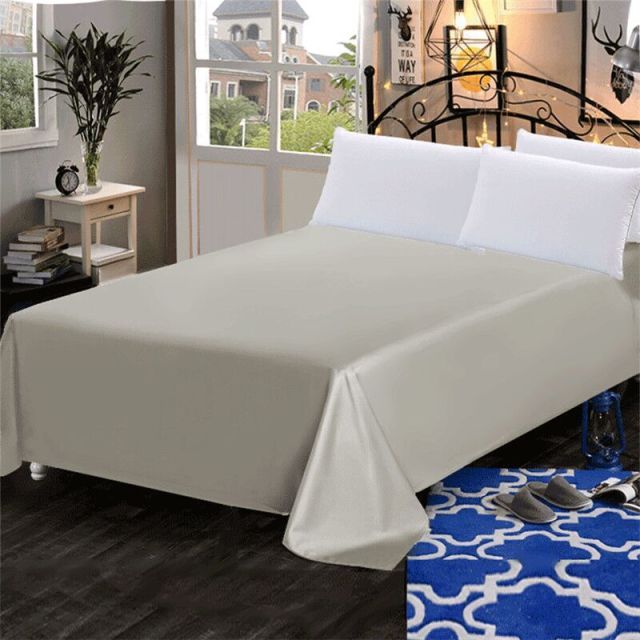 LAGMTA 1pc thick 100% cotton flat sheet solid color high quality bed sheet