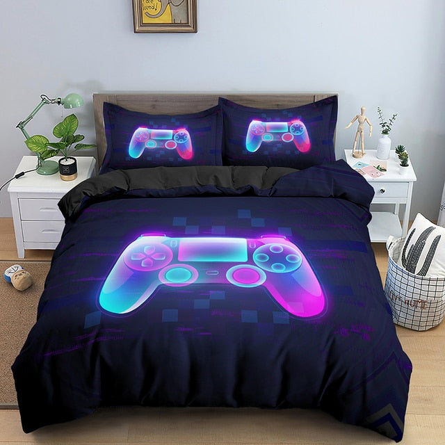 2/3 Pcs Gamer Duvet Cover Set Comforter