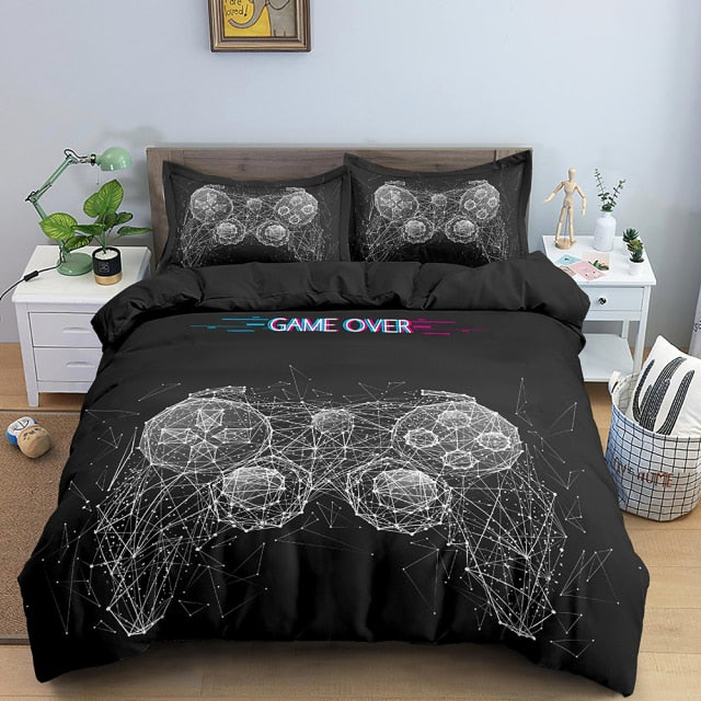 2/3 Pcs Gamer Duvet Cover Set Comforter